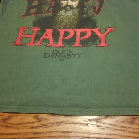 ๐ฆ Phil Robertson Duck Commander Shirt Army Green Vtg 2012 Happy Happy Happy ๐ - Picture 5 of 11